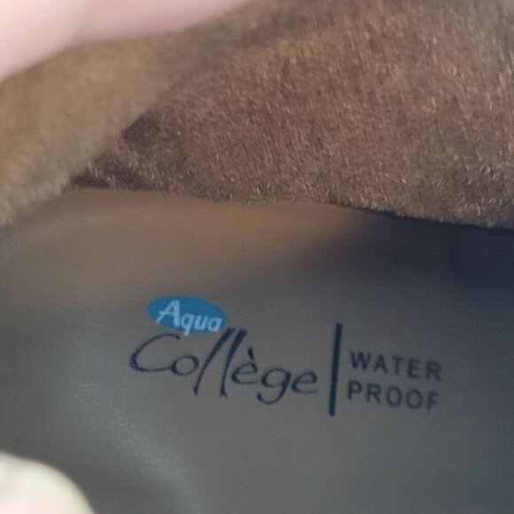 NEW Womens Aqua College Echo Waterproof Suede Leather Ankle Boots Size 6.5 Tan - Picture 7 of 10